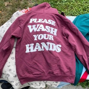 Talentless please wash your hands hoodie medium